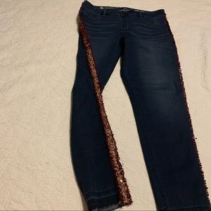 Laurie Felt denim ankle /capris skinny, Embellished sides